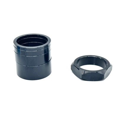 BILLET BMX RETRO NUTS 6 POINT HEADSET SPACER SET 1-1/8"