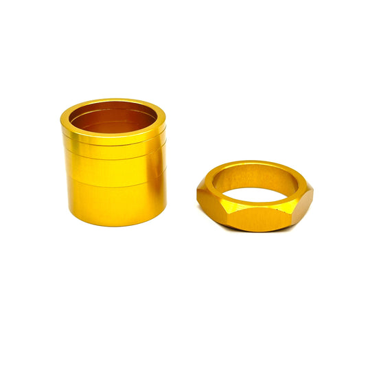 BILLET BMX RETRO NUTS 6 POINT HEADSET SPACER SET 1-1/8"