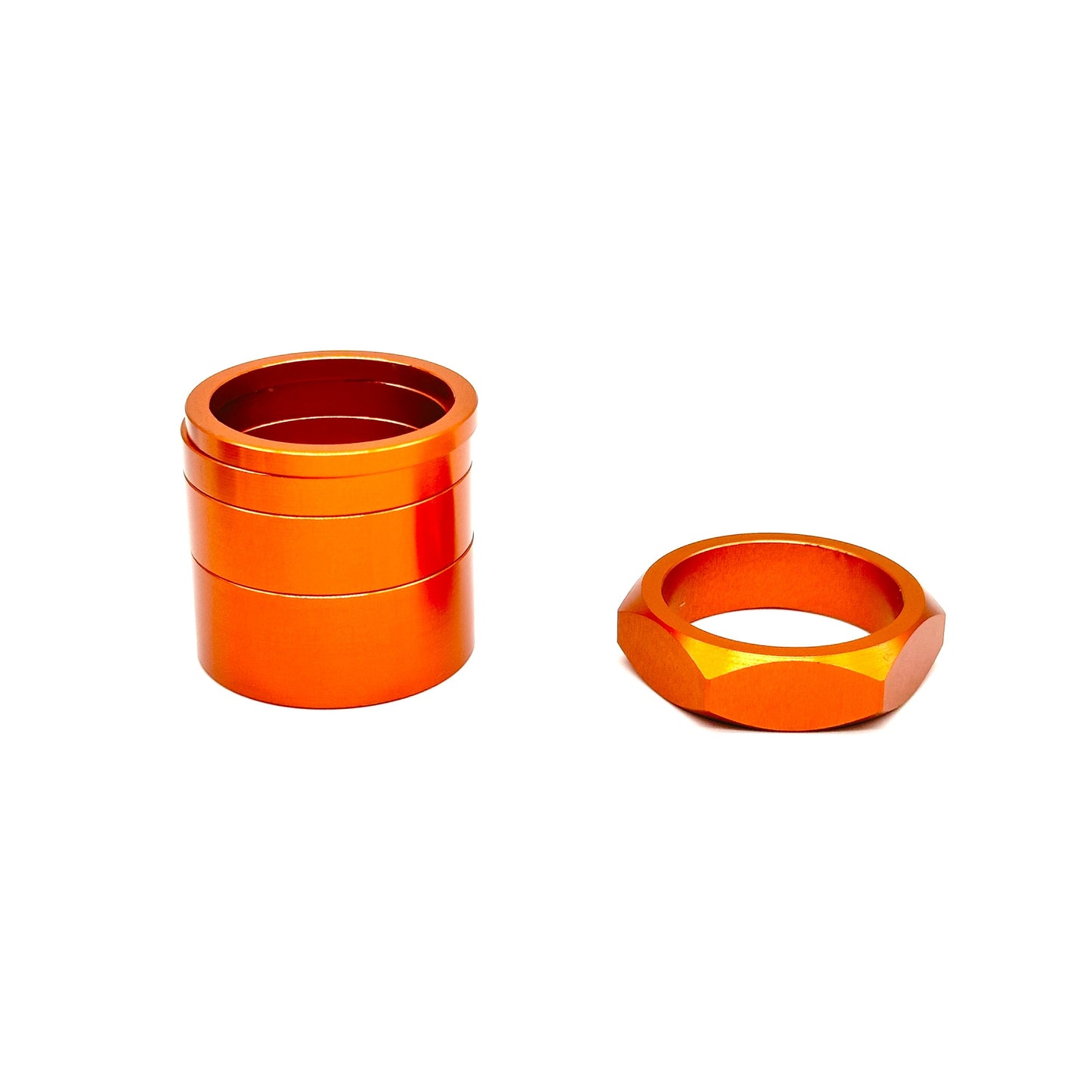 BILLET BMX RETRO NUTS 6 POINT HEADSET SPACER SET 1-1/8"