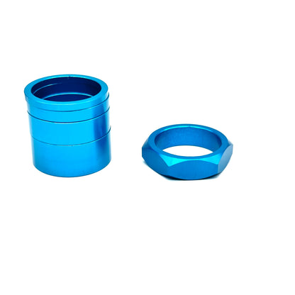 BILLET BMX RETRO NUTS 6 POINT HEADSET SPACER SET 1-1/8"