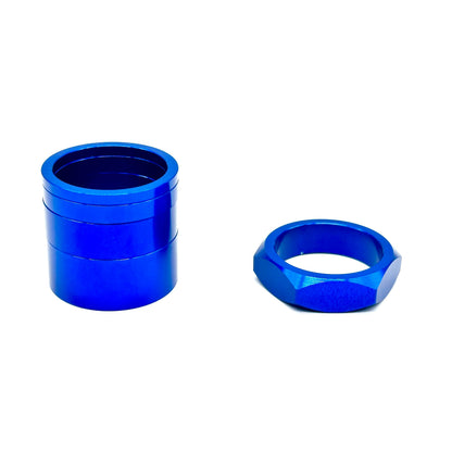 BILLET BMX RETRO NUTS 6 POINT HEADSET SPACER SET 1-1/8"