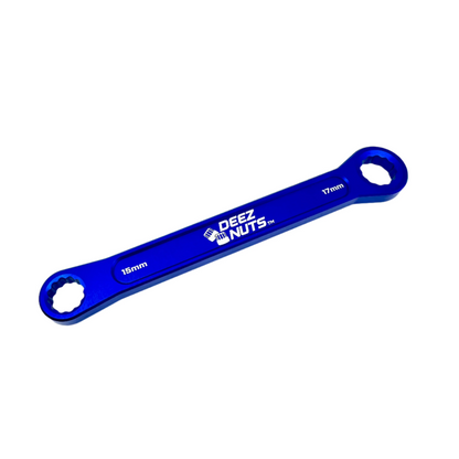 BILLET BMX DEEZ NUTS BILLET ALUMINUM BIKE AXLE NUT WRENCH 15mm & 17mm
