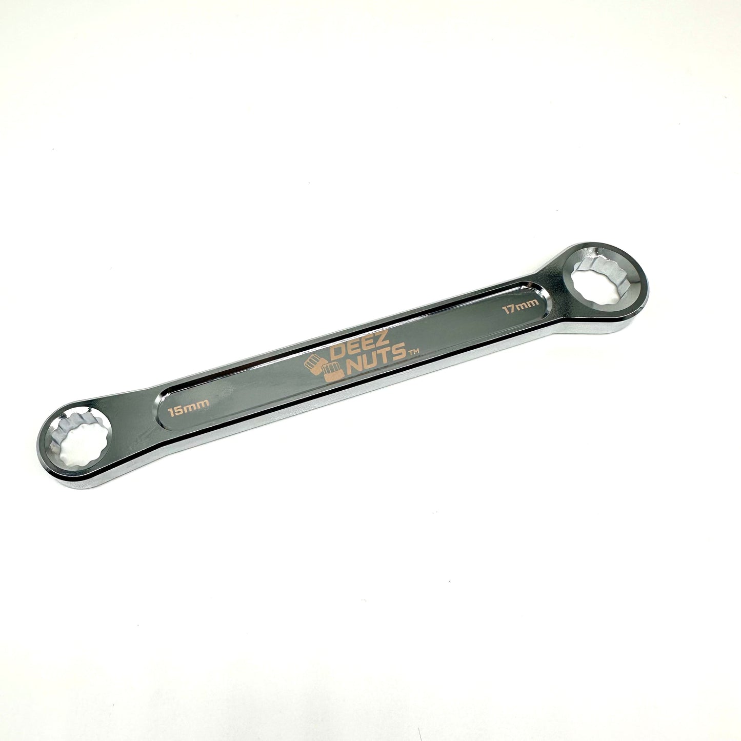 BILLET BMX DEEZ NUTS BILLET ALUMINUM BIKE AXLE NUT WRENCH 15mm & 17mm