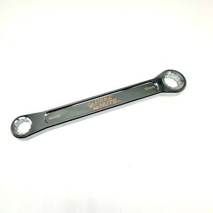BILLET BMX DEEZ NUTS BILLET ALUMINUM BIKE AXLE NUT WRENCH 15mm & 17mm
