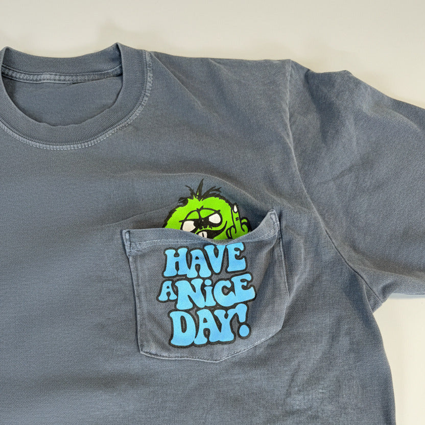 Gerald Have a Nice Day shirt — print detail