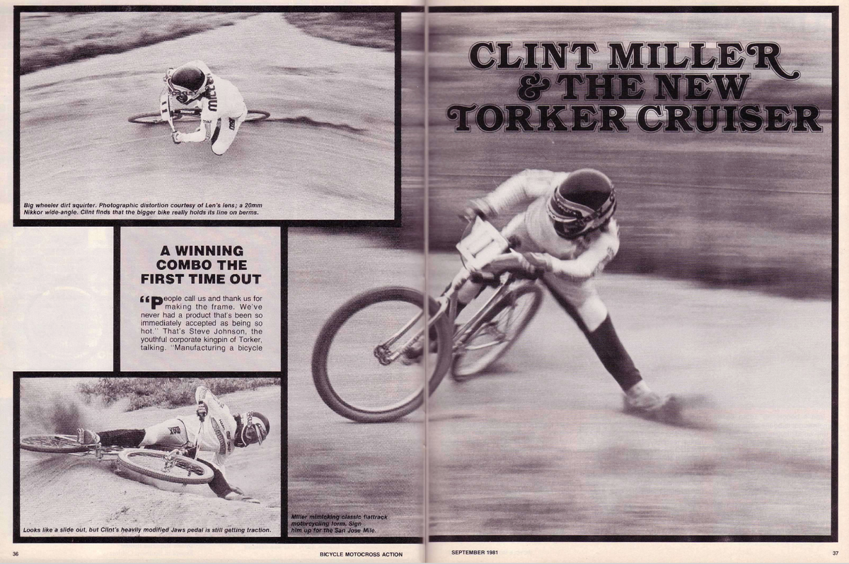 Bicycle Motocross Action, September 1981: Clint Miller and the New Torker Cruiser